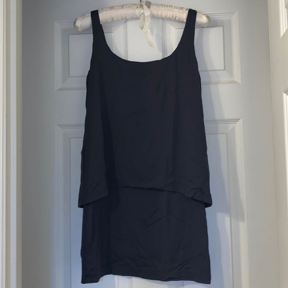 Susana Monaco layered tank minidress, XS, new but w/out tag, dark gray